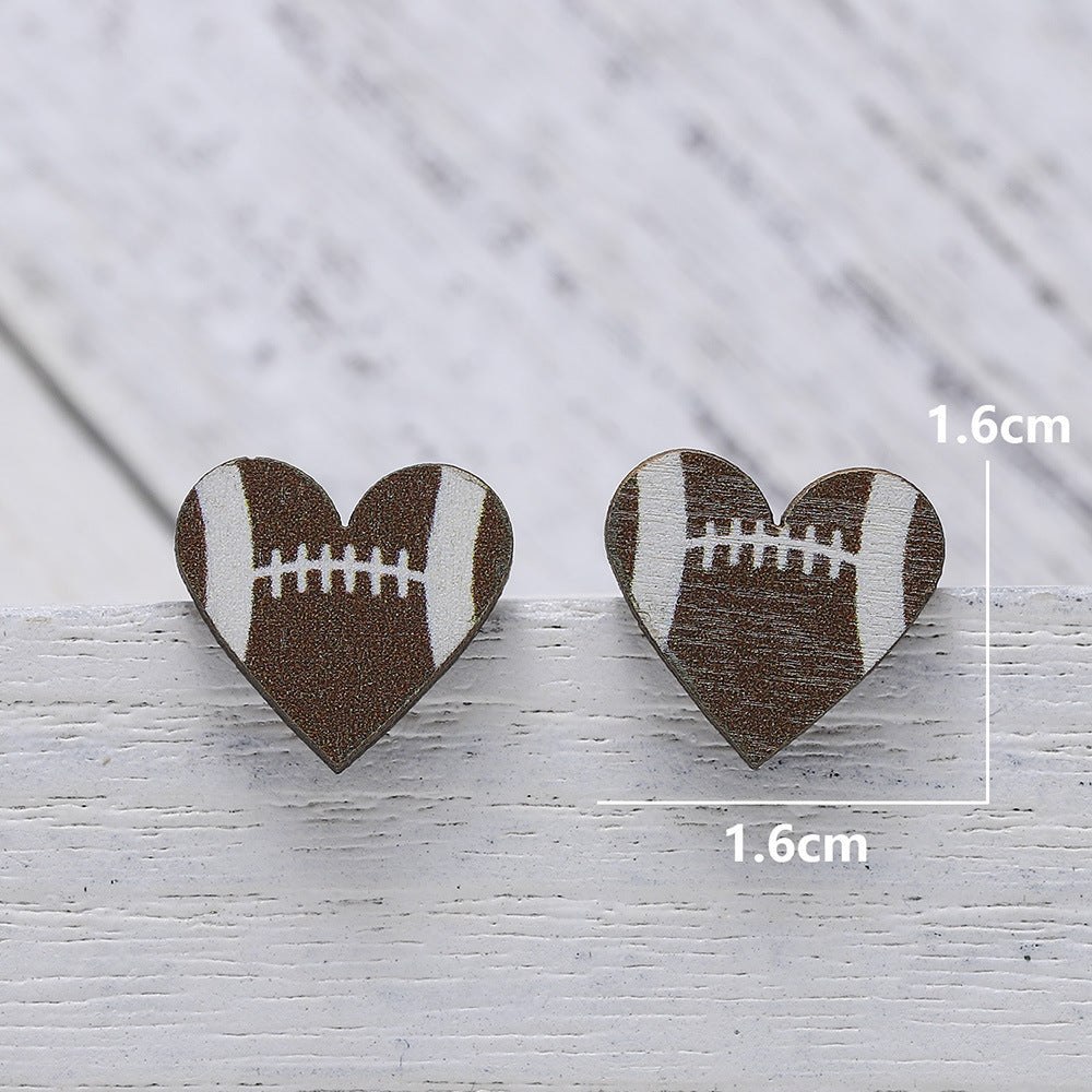Wholesale  New Ethnic Western Denim Jewelry Dairy Pattern Love Cow Earrings Cute Wooden Earrings